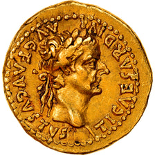 Tiberius, Quinarius, 33-34, Lugdunum, Extremely rare, Gold, AU(50-53), RIC:19