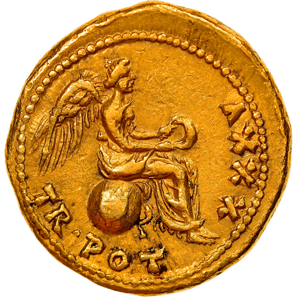 Tiberius, Quinarius, 33-34, Lugdunum, Extremely rare, Gold, AU(50-53), RIC:19