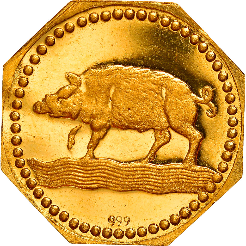 Alemanha, Stadt Eberbach, 10 Pfennig, 1917, SP64, Dourado