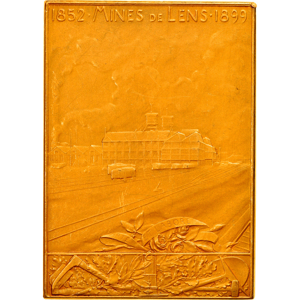 France, Medal, Lens Mines, 1899, Gold, Roty, MS(63)