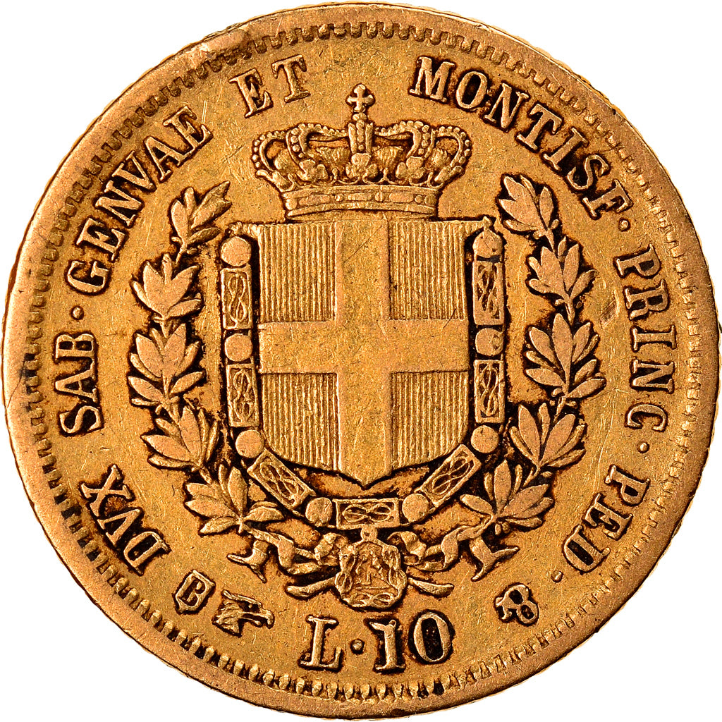 Kingdom of Sardinia, Vittorio Emanuele II, 10 Lire, 1853, Torino, Muito