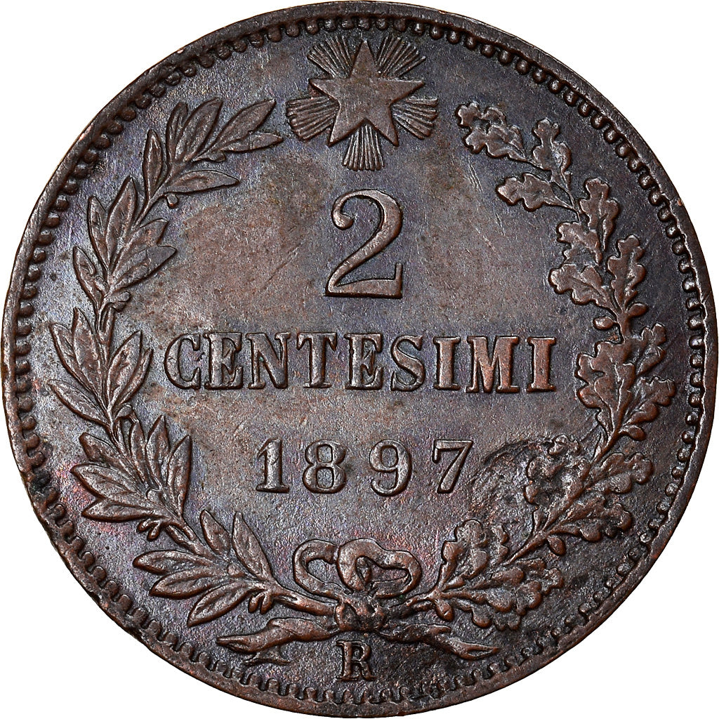 Coin, Italy, Umberto I, 2 Centesimi, 1897, Rome, AU(50-53), Copper, KM:30