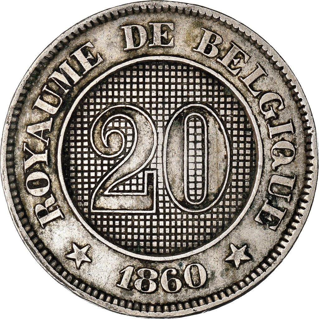 Munten, België, 20 Centimes, 1860, Brussels, Proof, PR, Copper-nickel, KM:Pn58