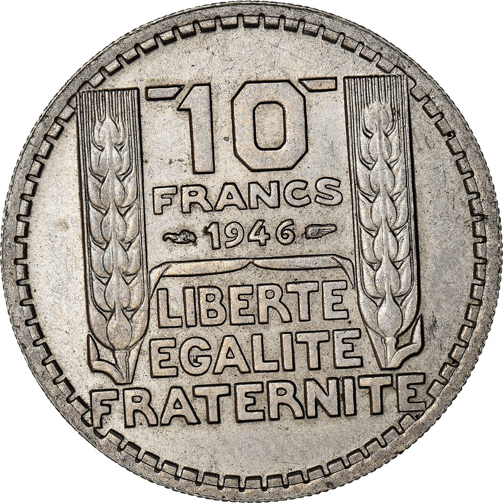 Münze, Frankreich, Turin, 10 Francs, 1946, Paris, VZ, Copper-nickel, KM:908.1