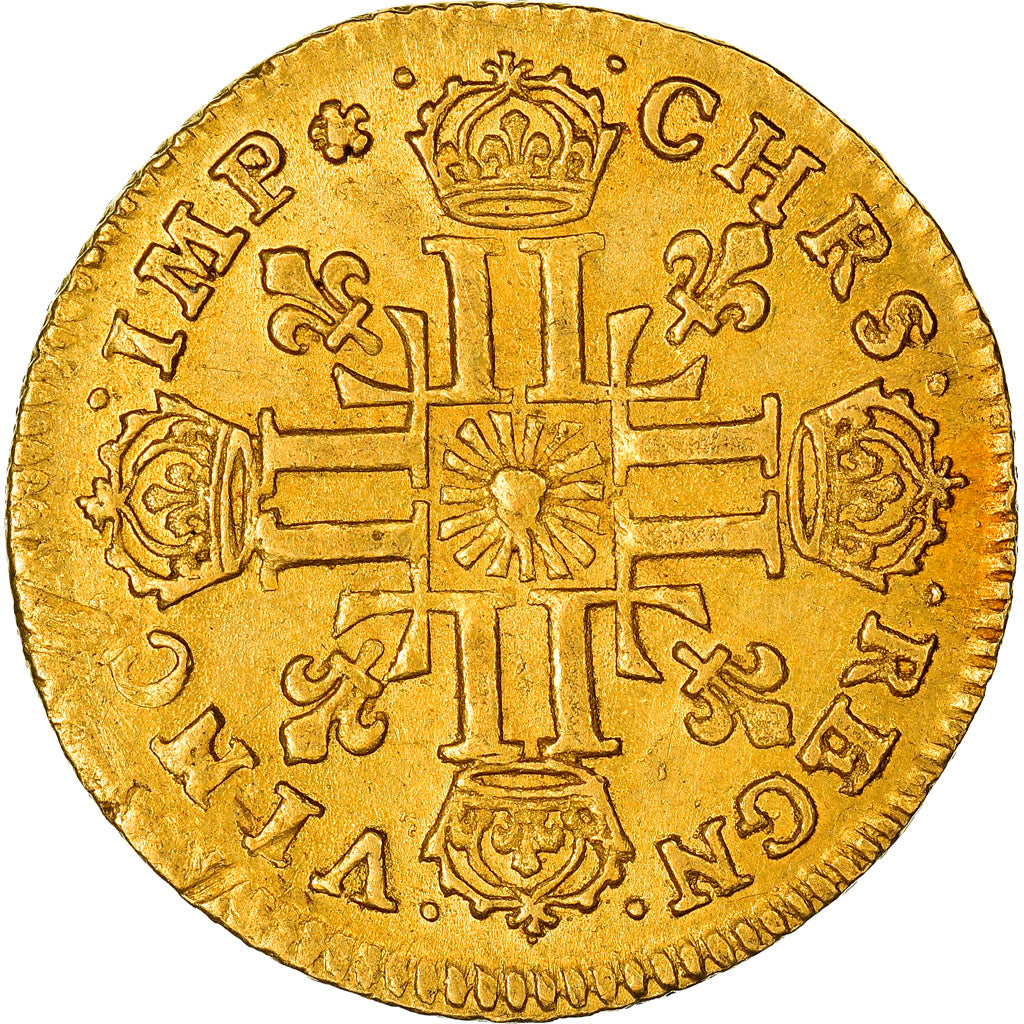 France, Louis XIV, 1/2 Louis d'or au Soleil, 1711, Paris, 2nd semestre, Or