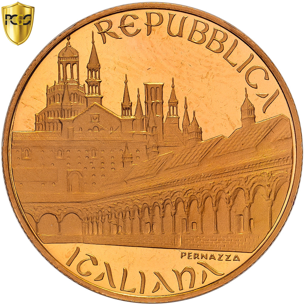 Italia, 100000 Lire, Certosa di Pavia, 1996, Rome, FS, Oro, PCGS, PR67DCAM