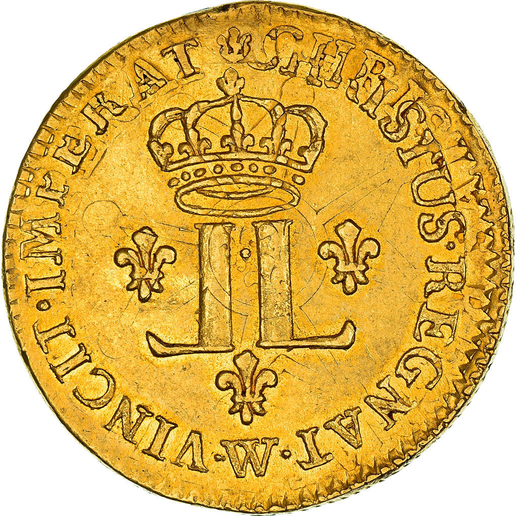 France, Louis XV, louis d'or aux 2 L, 1721, Lille, Fausse réformation, Or