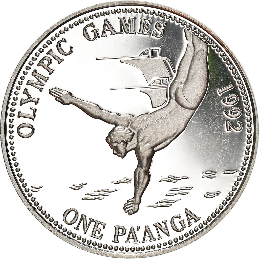 Coin, Tonga, King Taufa'ahau Tupou IV, Pa'anga, 1991, MS(65-70), Silver, KM:140