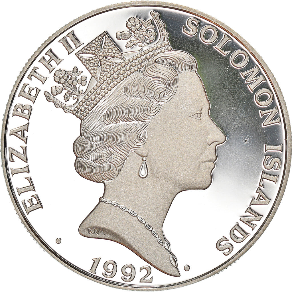Münze, Salomonen, 10 Dollars, 1992, STGL, Silber, KM:50