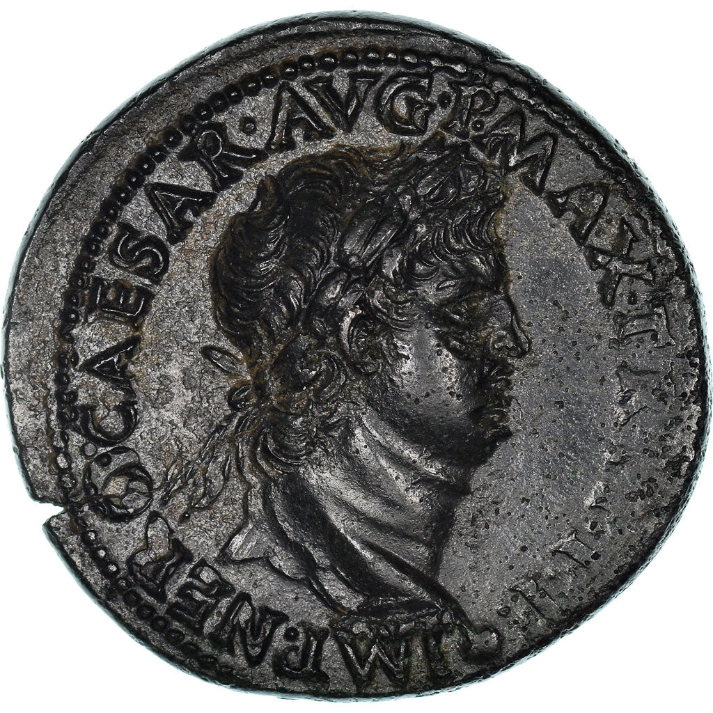 Nero, Dupondius, 62-68, Lugdunum, Bronze, MS(60-62), RIC:522