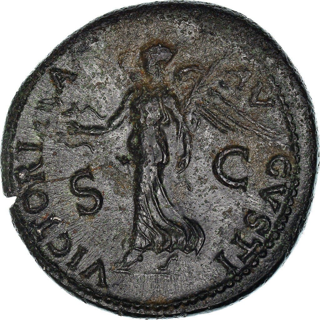 Nero, Dupondius, 62-68, Lugdunum, Bronze, MS(60-62), RIC:522
