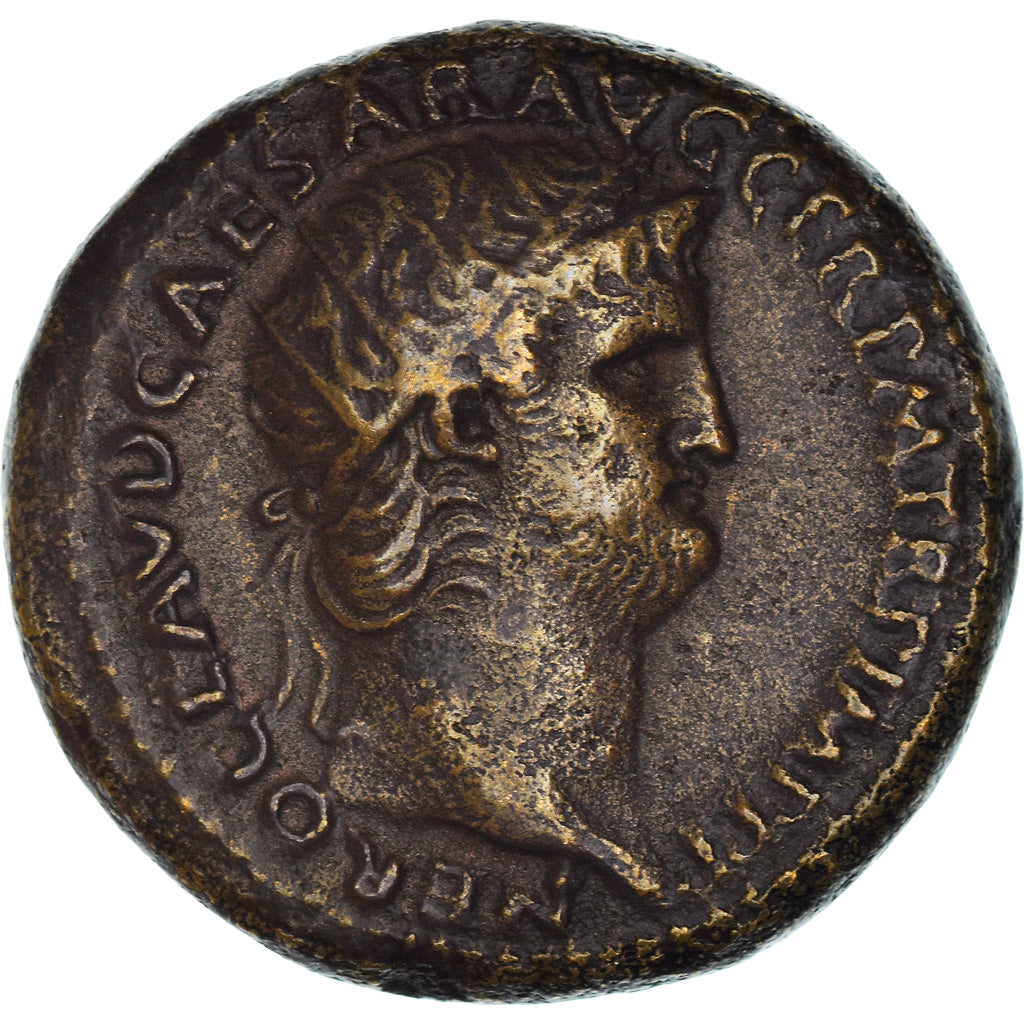 Nero, Dupondius, 62-68, Rome, Rare, Bronze, SS, RIC:196