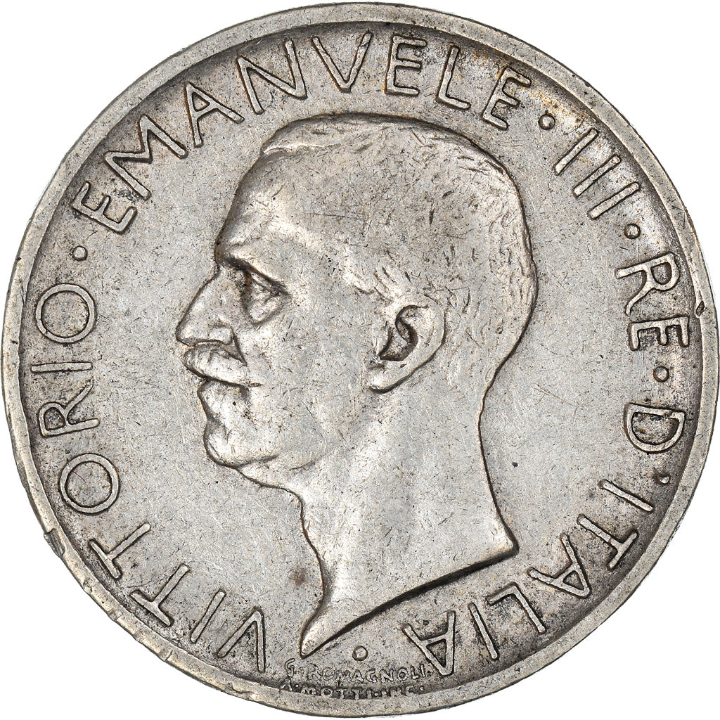 Coin, Italy, Vittorio Emanuele III, 5 Lire, 1927, Rome, EF(40-45), Silver