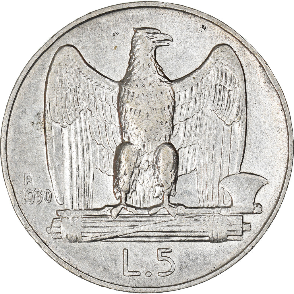 Monnaie, Italie, Vittorio Emanuele III, 5 Lire, 1930, Rome, TB+, Argent, KM:67.1