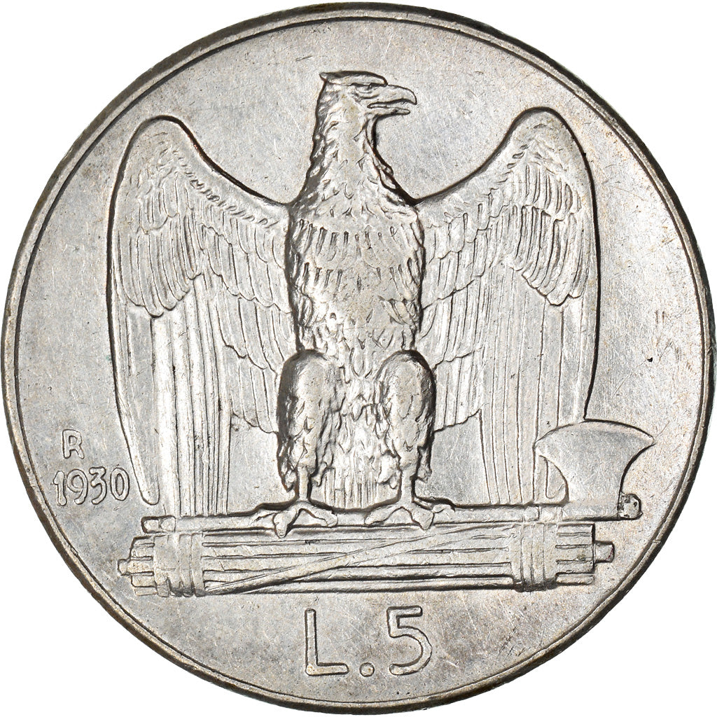 Monnaie, Italie, Vittorio Emanuele III, 5 Lire, 1930, Rome, TB+, Argent, KM:67.1