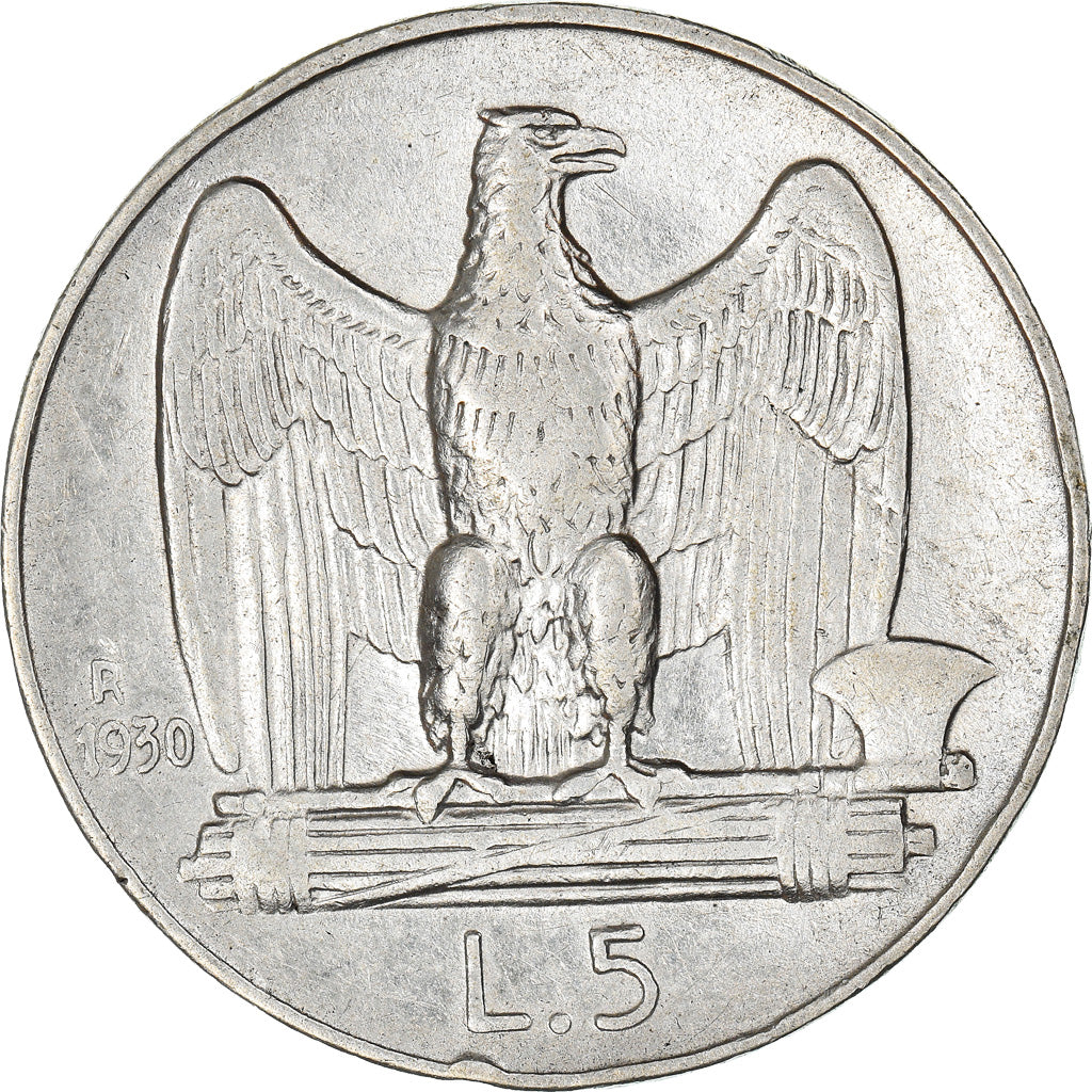 Monnaie, Italie, Vittorio Emanuele III, 5 Lire, 1930, Rome, TB+, Argent, KM:67.1