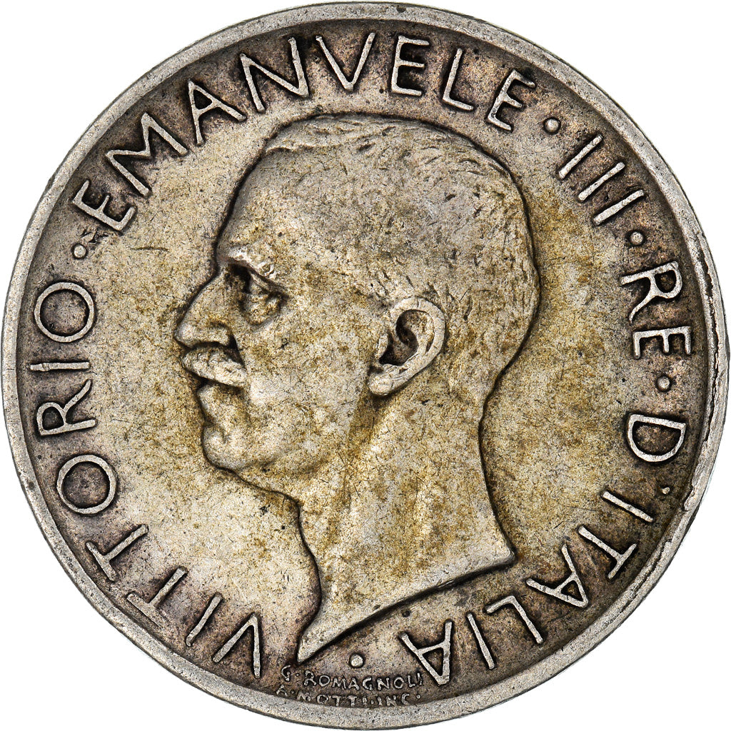 Coin, Italy, Vittorio Emanuele III, 5 Lire, 1930, Rome, VF(30-35), Silver