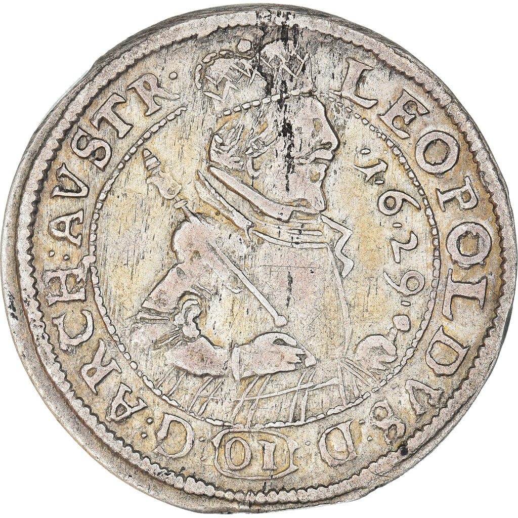 Monnaie, Autriche, Leopold, 10 Kreuzer, 1629, Hall, TTB, Argent, KM:589.1