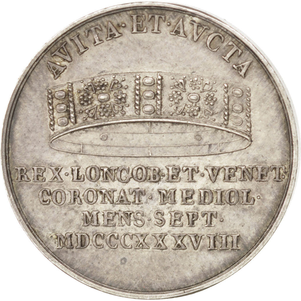 Italy, 1 Lira, 1838, Milan, Silver, AU(55-58)