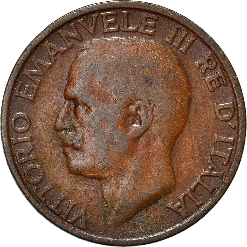 Moneta, Italia, Vittorio Emanuele III, 10 Centesimi, 1934, Rome, MB+, Bronzo
