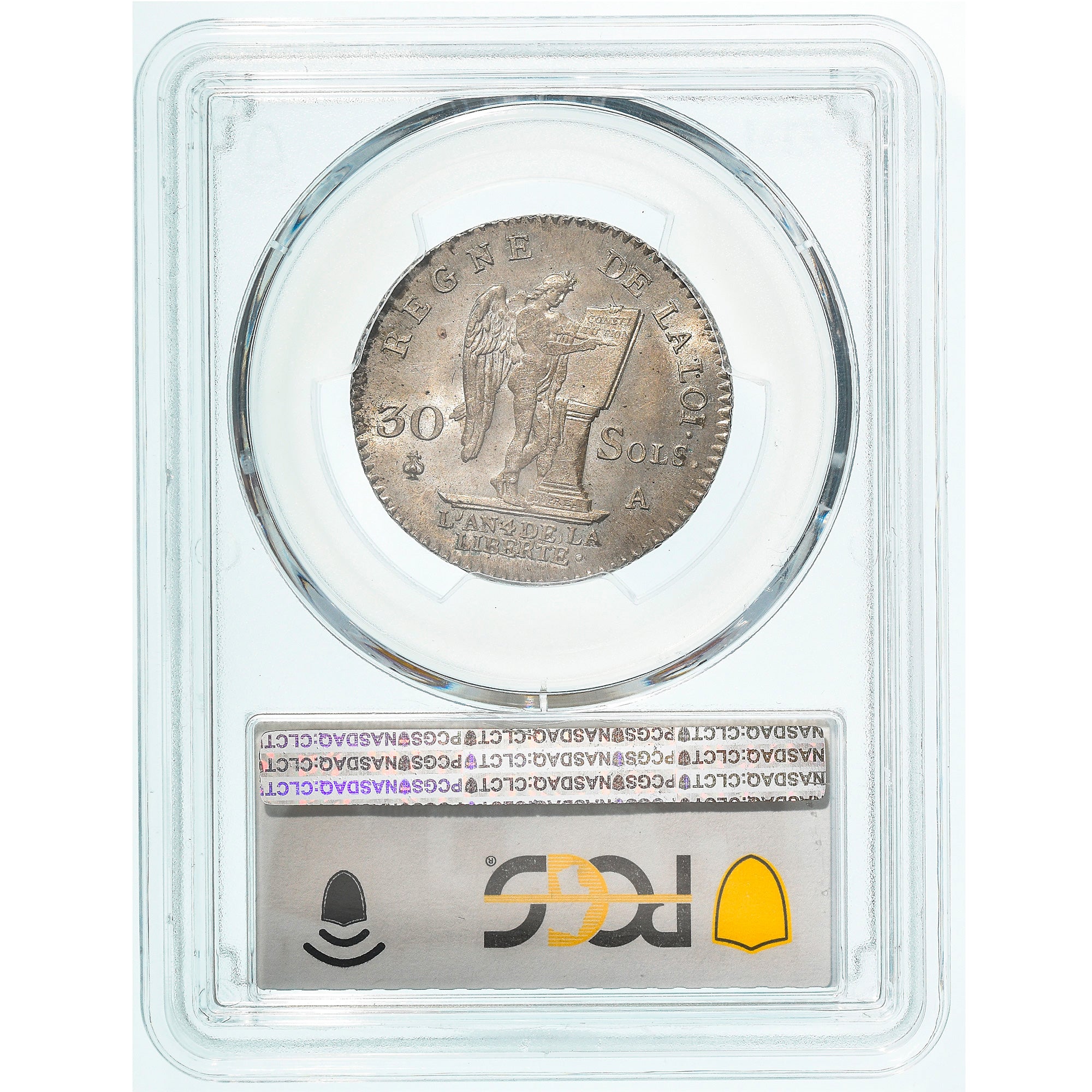France, Louis XVI, 30 Sols, 1792, Paris, Silver, PCGS, MS64, Gadoury:39