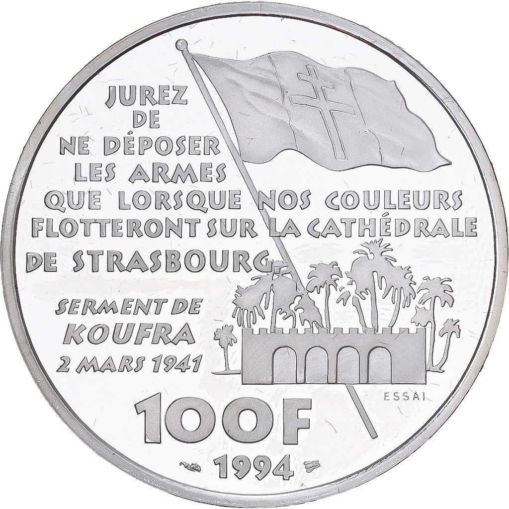 Münze, Frankreich,100 Francs,1994,ESSAI,Proof, STGL,Silber, KM:1039, Gadoury:C73