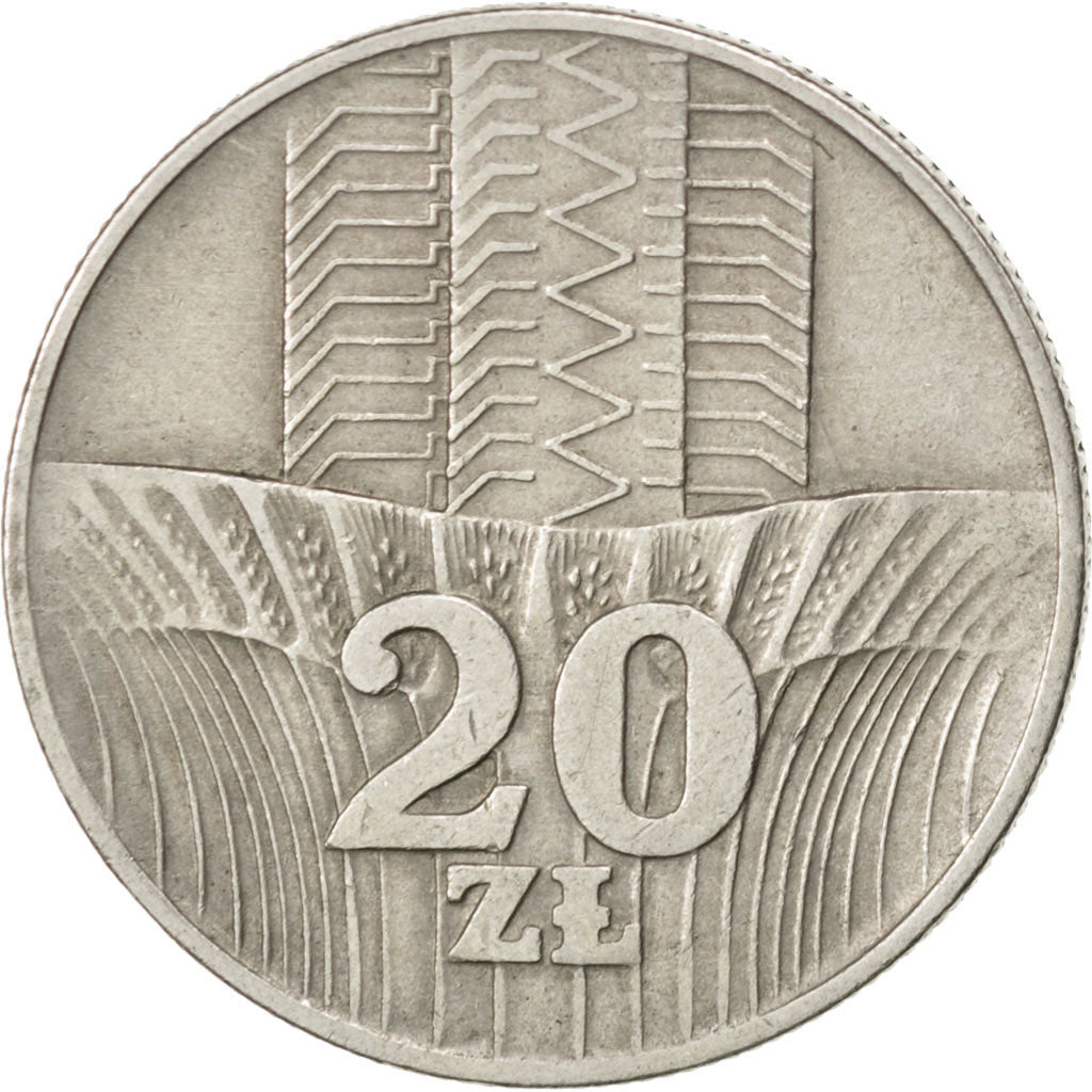 Coin, Poland, 20 Zlotych, 1976, EF(40-45), Copper-nickel, KM:67