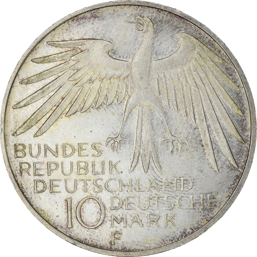 Münze, Bundesrepublik Deutschland, 10 Mark, 1972, Stuttgart, VZ, Silber, KM:133