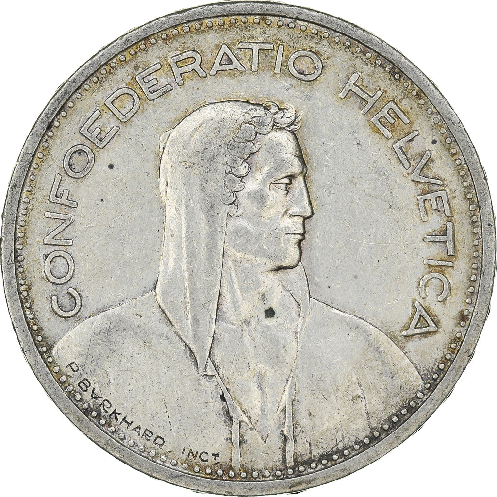 Coin, Switzerland, 5 Francs, 1931, Bern, EF(40-45), Silver, KM:40