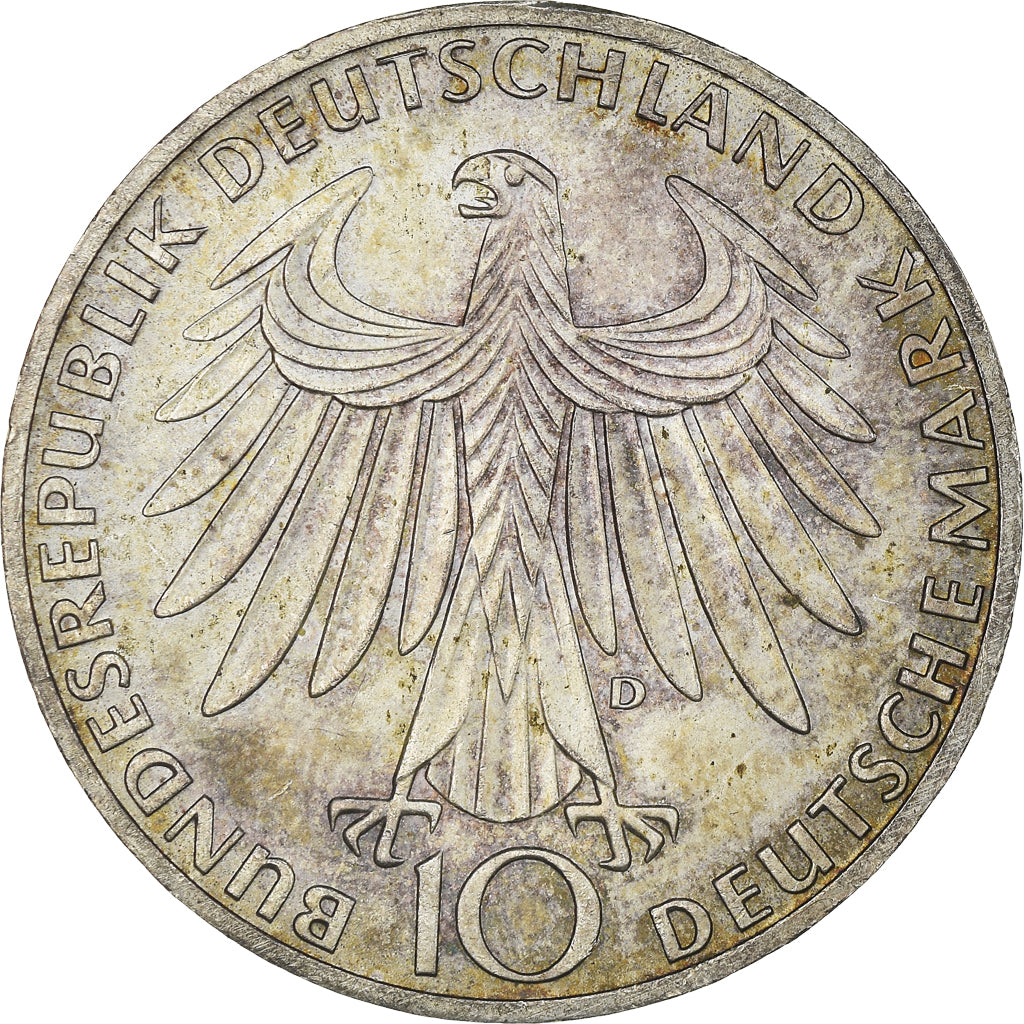 Coin, GERMANY - FEDERAL REPUBLIC, 10 Mark, 1972, Munich, EF(40-45), Silver