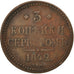 Monnaie, Russie, Nicholas I, 3 Kopeks, 1842, Ekaterinbourg, TB, Cuivre, KM:146.1