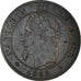 Coin, France, Napoleon III, 2 Centimes, 1862, Strasbourg, AU(55-58), Bronze