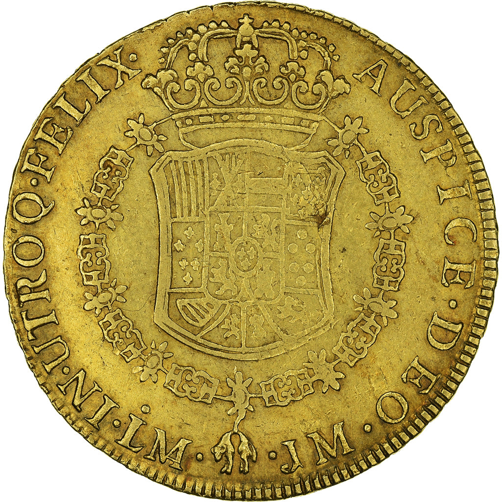 Pérou, Charles III, 8 Escudos, 1768, Lima, Or, TTB, Friedberg:27a, KM:70