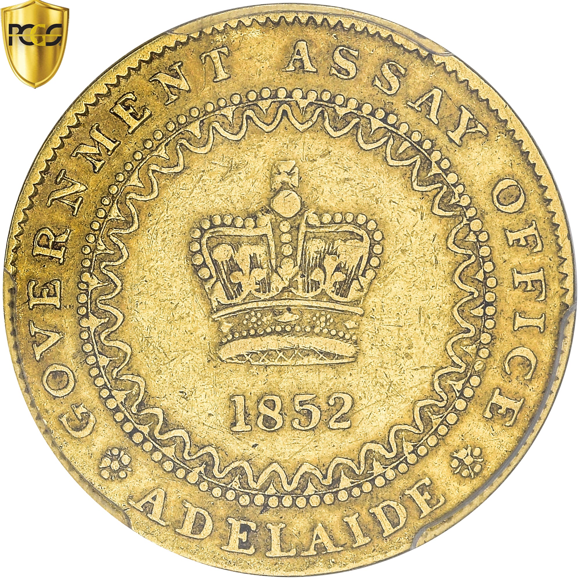 Australia, South Australia, Adelaide Pound, 1852, Adelaide, Gold, PCGS, XF40