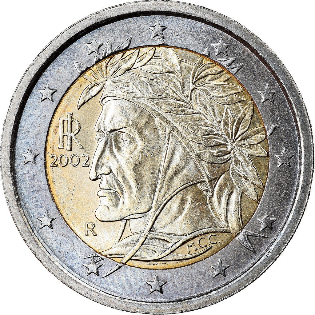 Italy, 2 Euro, 2002, MS(63), Bi-Metallic, KM:217