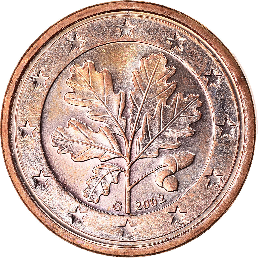 GERMANY - FEDERAL REPUBLIC, Euro Cent, 2002, MS(63), Copper Plated Steel, KM:207