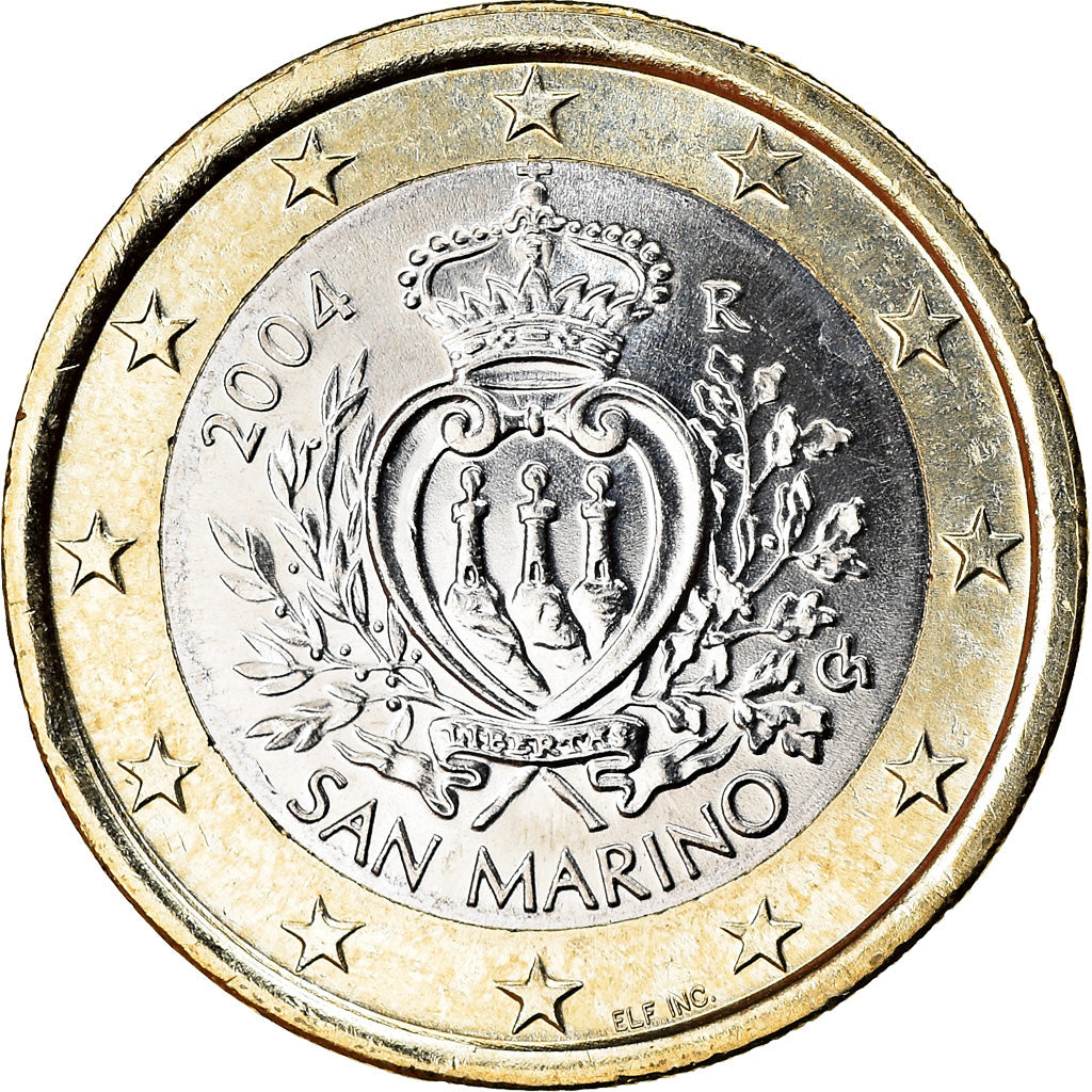 San Marino, Euro, 2004, SC, Bimetálico, KM:446