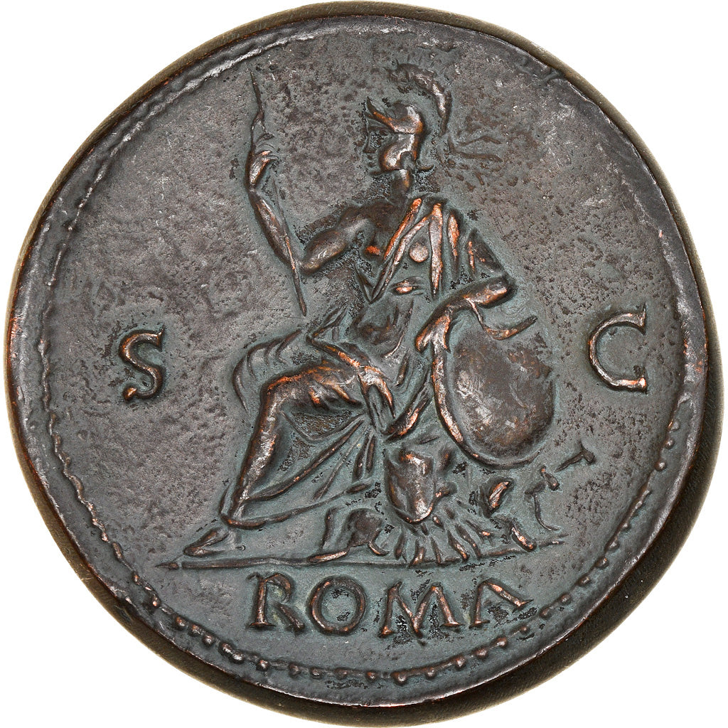 France, Médaille, Reproduction Sesterce Galba, History, 1968, TTB+, Cuivre