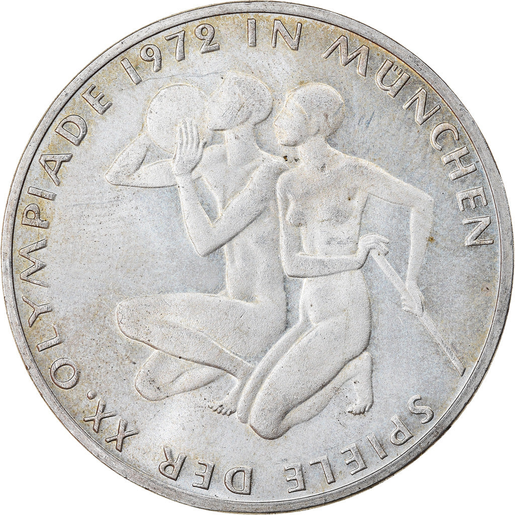 Moneta, GERMANIA - REPUBBLICA FEDERALE, 10 Mark, 1972, Stuttgart, SPL-, Argento