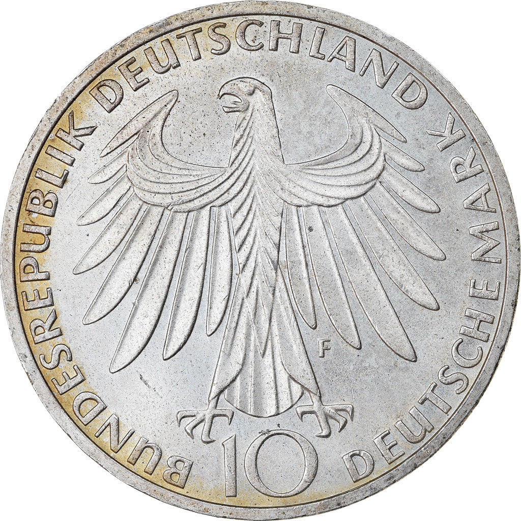 Moneta, GERMANIA - REPUBBLICA FEDERALE, 10 Mark, 1972, Stuttgart, SPL-, Argento