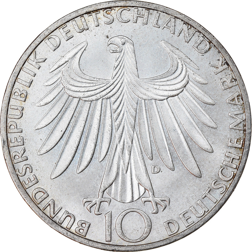 Moeda, ALEMANHA - REPÚBLICA FEDERAL, 10 Mark, 1972, Munich, AU(55-58), Prata