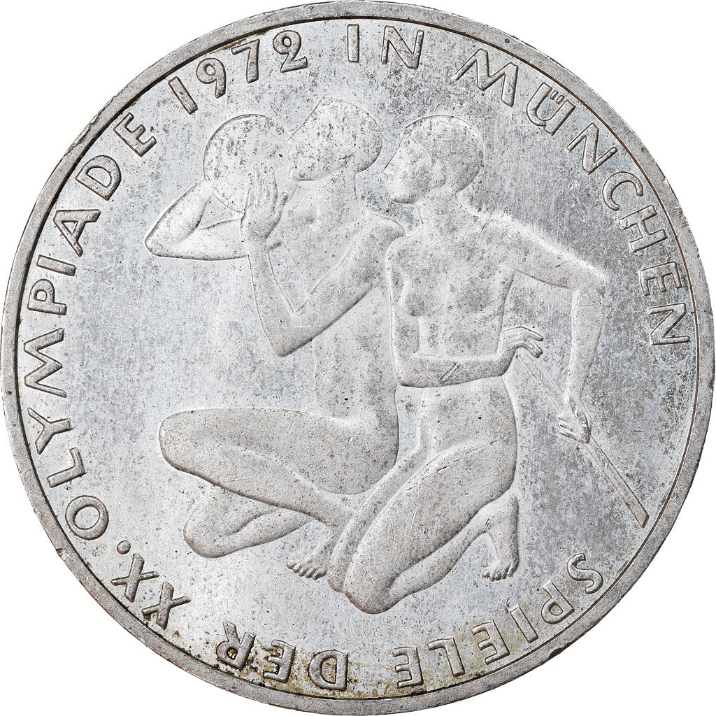 Moeda, ALEMANHA - REPÚBLICA FEDERAL, 10 Mark, 1972, Hambourg, EF(40-45), Prata
