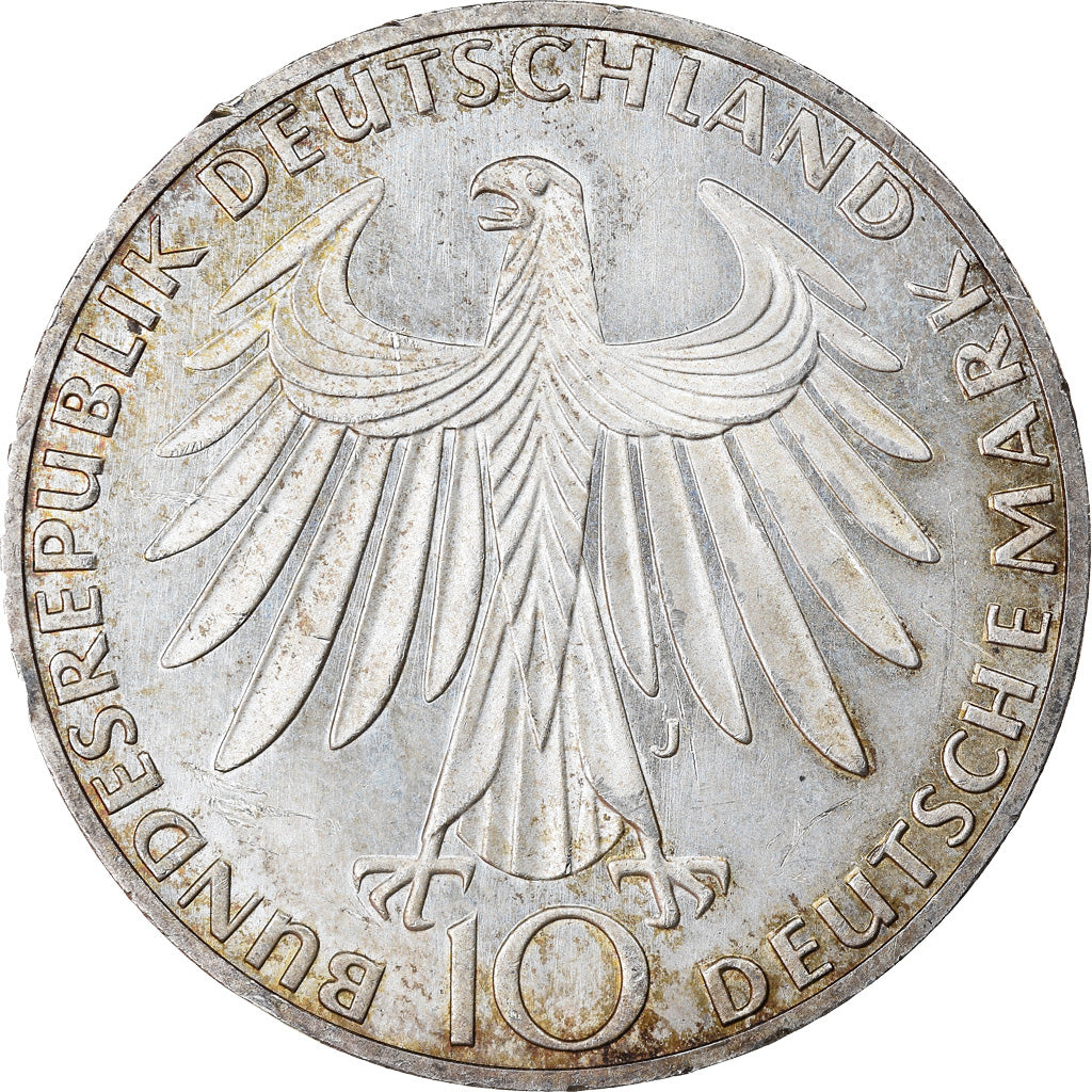 Moeda, ALEMANHA - REPÚBLICA FEDERAL, 10 Mark, 1972, Hambourg, EF(40-45), Prata