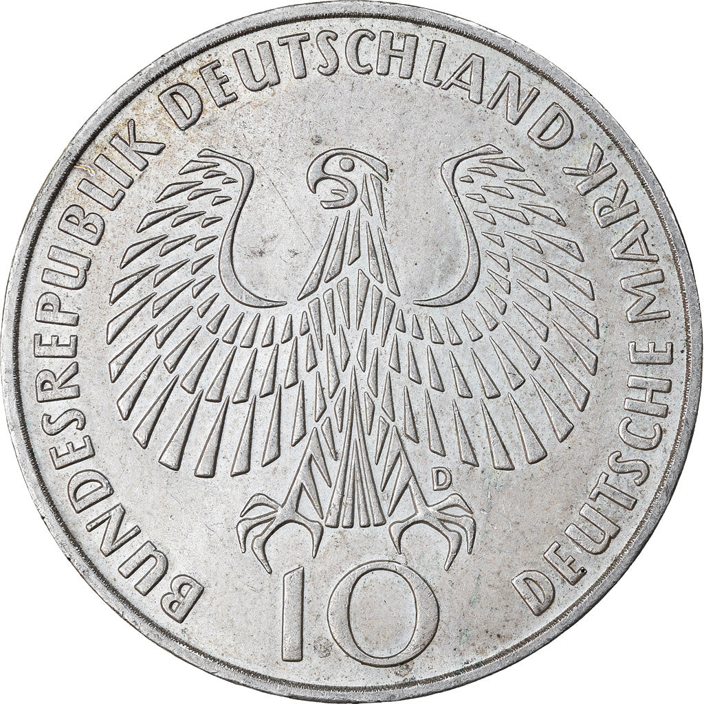 Moneta, GERMANIA - REPUBBLICA FEDERALE, 10 Mark, 1972, Munich, SPL-, Argento