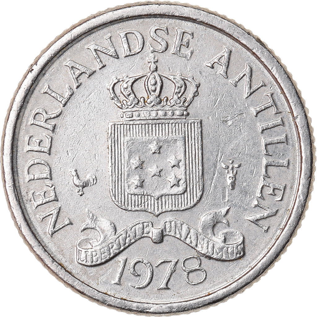 Moneda, Antillas holandesas, Juliana, 10 Cents, 1978, MBC, Níquel, KM:10