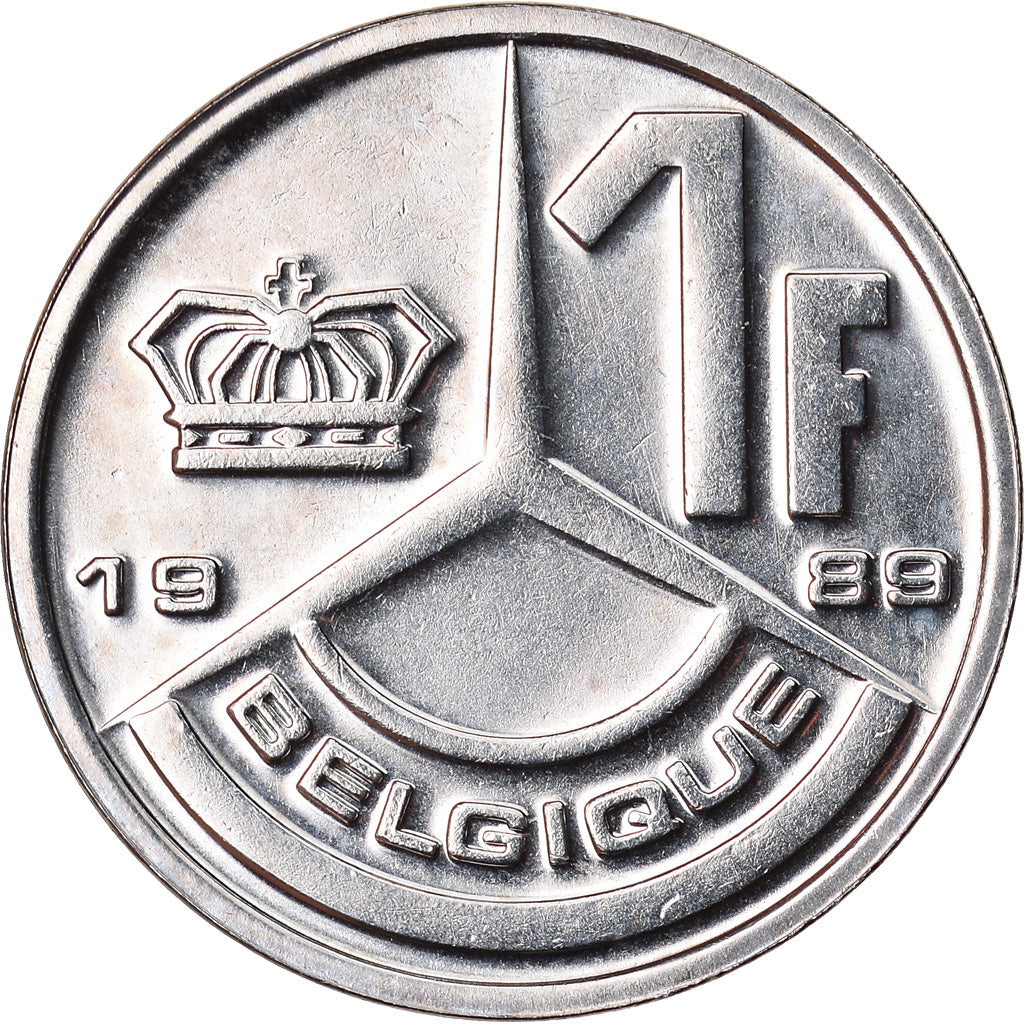 Moneda, Bélgica, Franc, 1989, FDC, Níquel chapado en hierro, KM:170