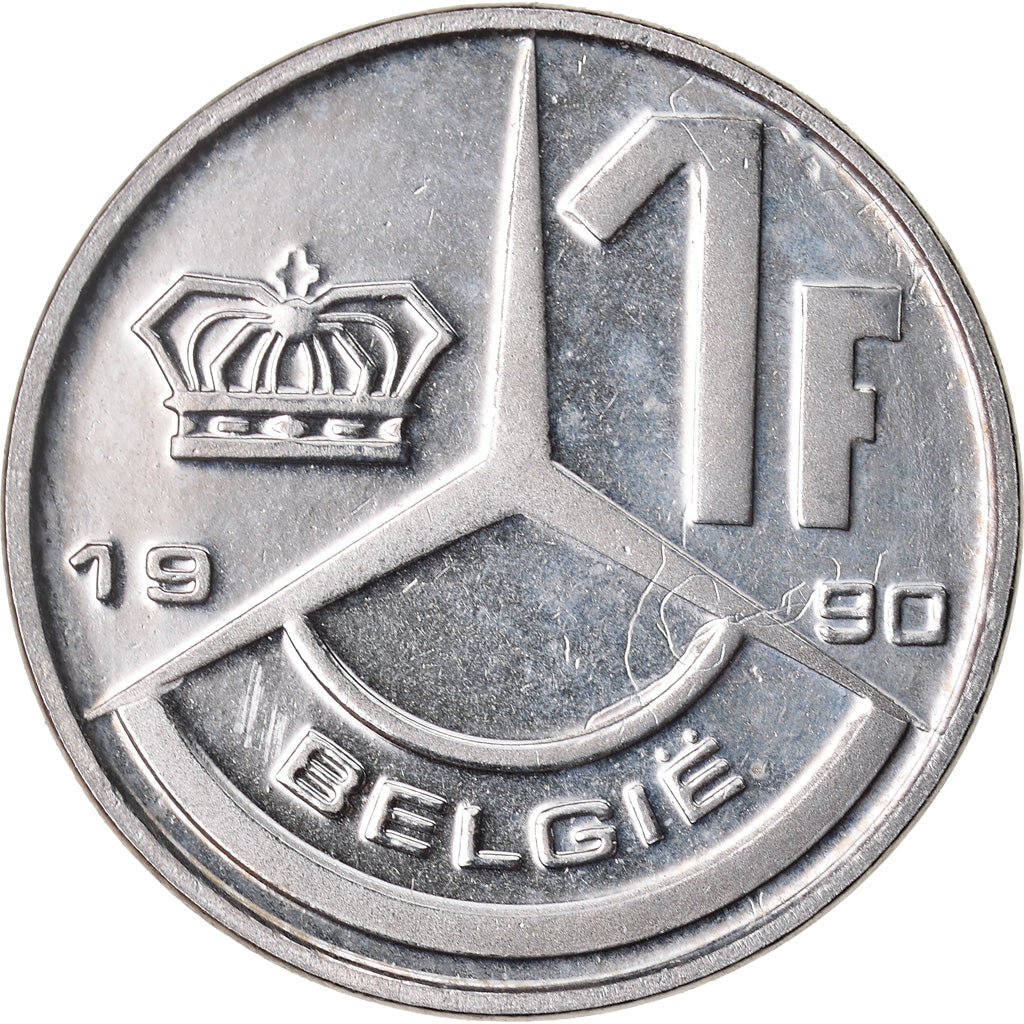 Moneda, Bélgica, Franc, 1990, FDC, Níquel chapado en hierro, KM:171