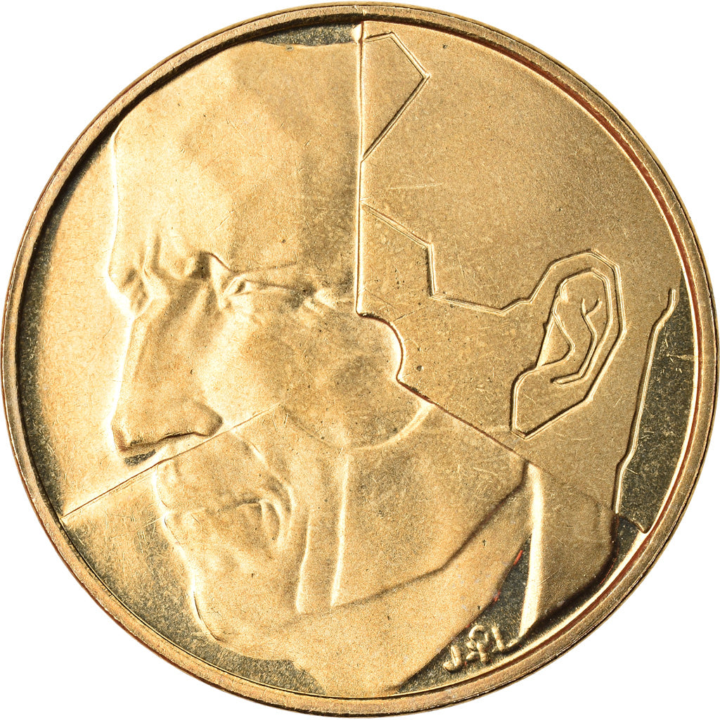 Coin, Belgium, 5 Francs, 5 Frank, 1991, MS(65-70), Brass Or Aluminum-Bronze