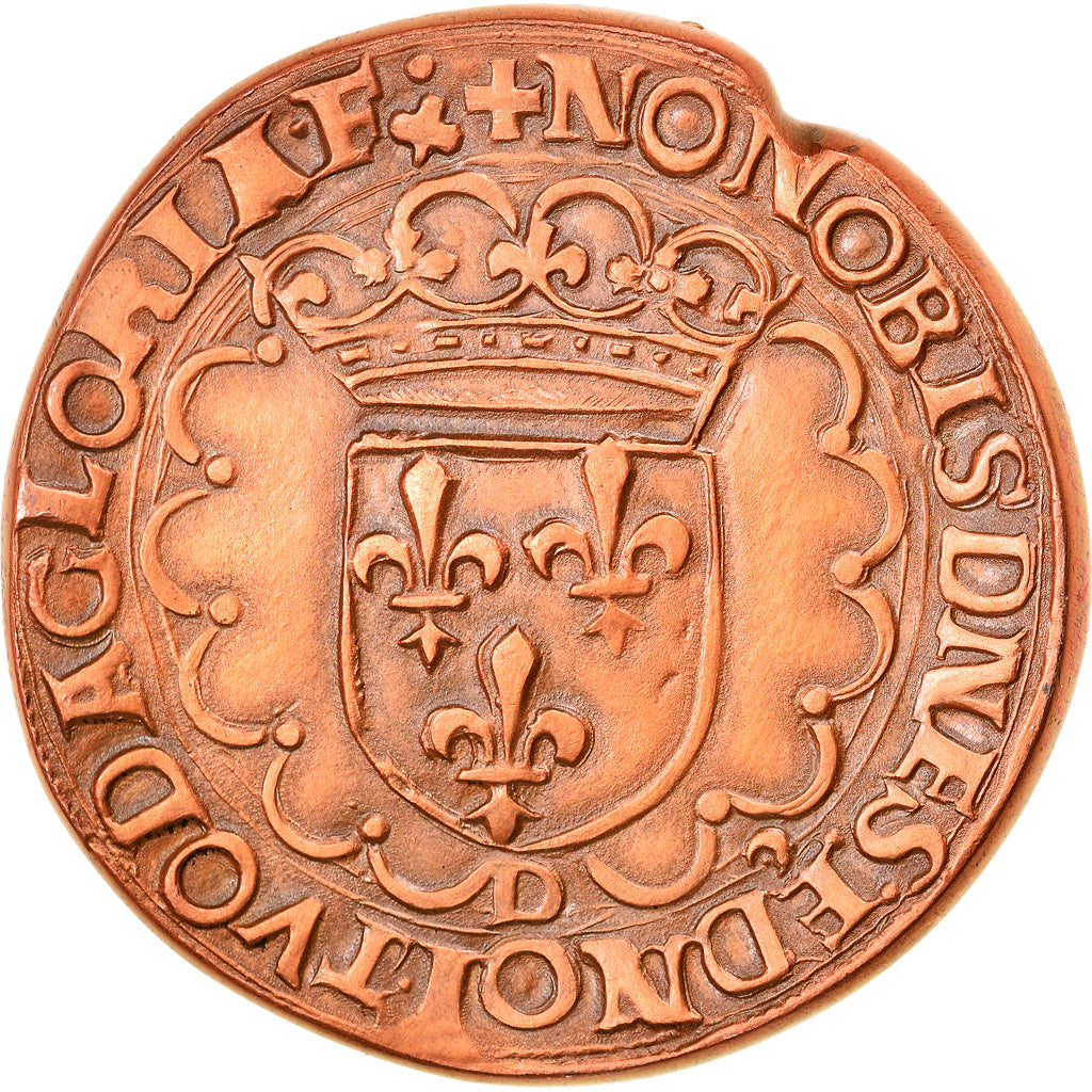 France, Medal, Reproduction Teston François Ier, History, 1974, MS(63), Copper