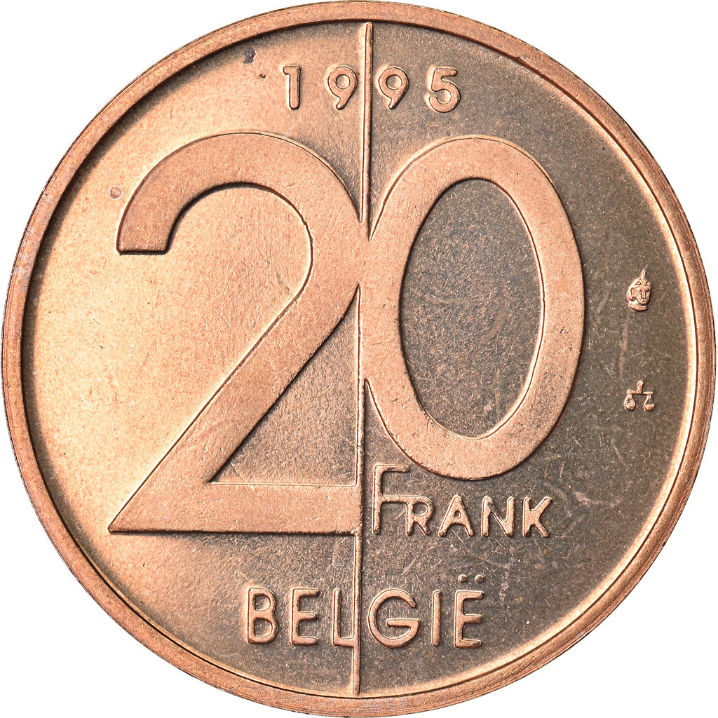 Moneda, Bélgica, Albert II, 20 Francs, 20 Frank, 1995, Brussels, SC+, Níquel -